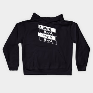 'Work Hard Pray Hard' Military Public Service Shirt Kids Hoodie